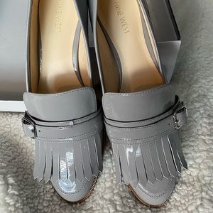 Nine West “Hexrao” Fringe Patent Loafers